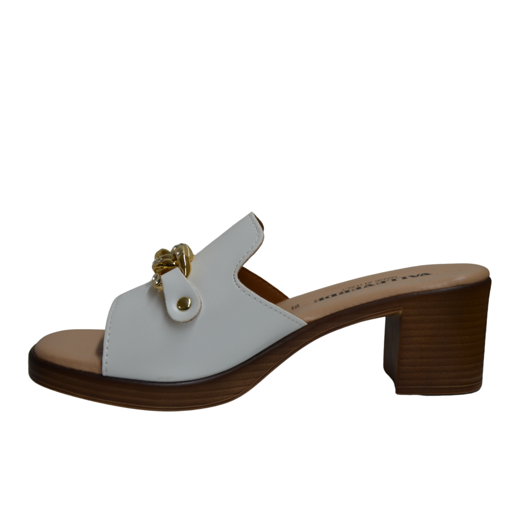 Ciabatta Valleverde Donna articolo 55450 Colore Avorio punta