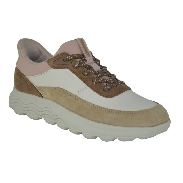 Geox Donna SPHERICA PLUS  art. D567 MB- Sneakers- donna-  casual Sport - colore Papyrus/Mud