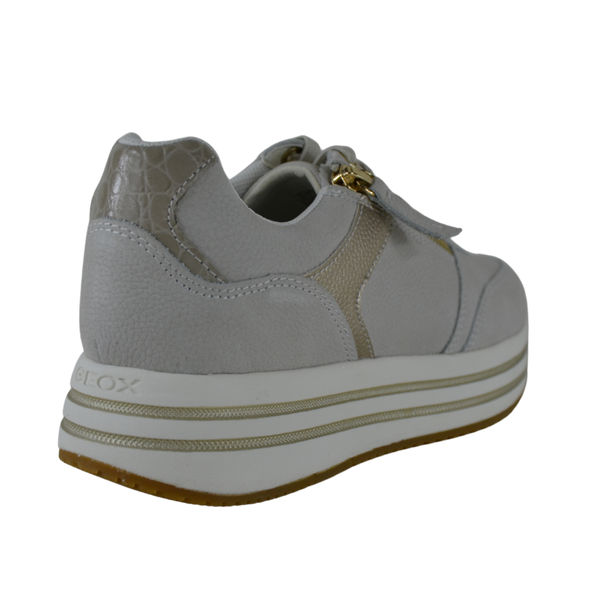 Geox Donna Kency art. D36QHA - Sneakers- donna-  casual - Nabuk - colore Papyrus/lt Gold