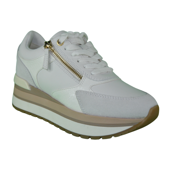 Geox Donna New Kency art. D46MZA - Sneakers- donna-Nappa+Scam.  casual Sport - colore White/off White