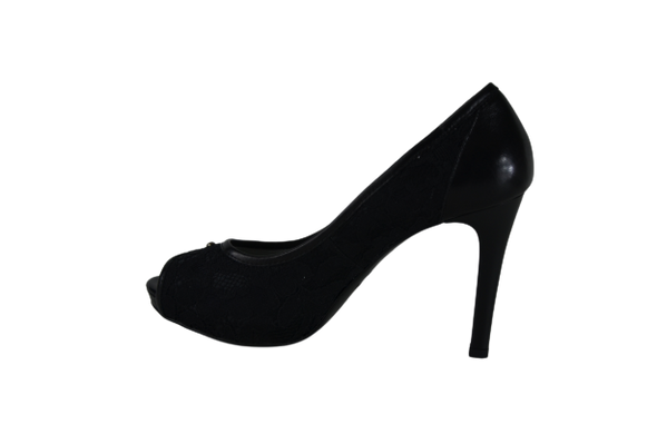 NeroGiardini Donna art.P615375DE 501 - Colore barocco nero-capra G. nero -scarpa donna eleganti pelle e tessuto