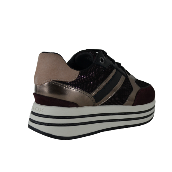 Geox Donna KENCY art. D16QHB - Sneakers- donna-  casual Sport - colore Purple/ Dk Burgundy